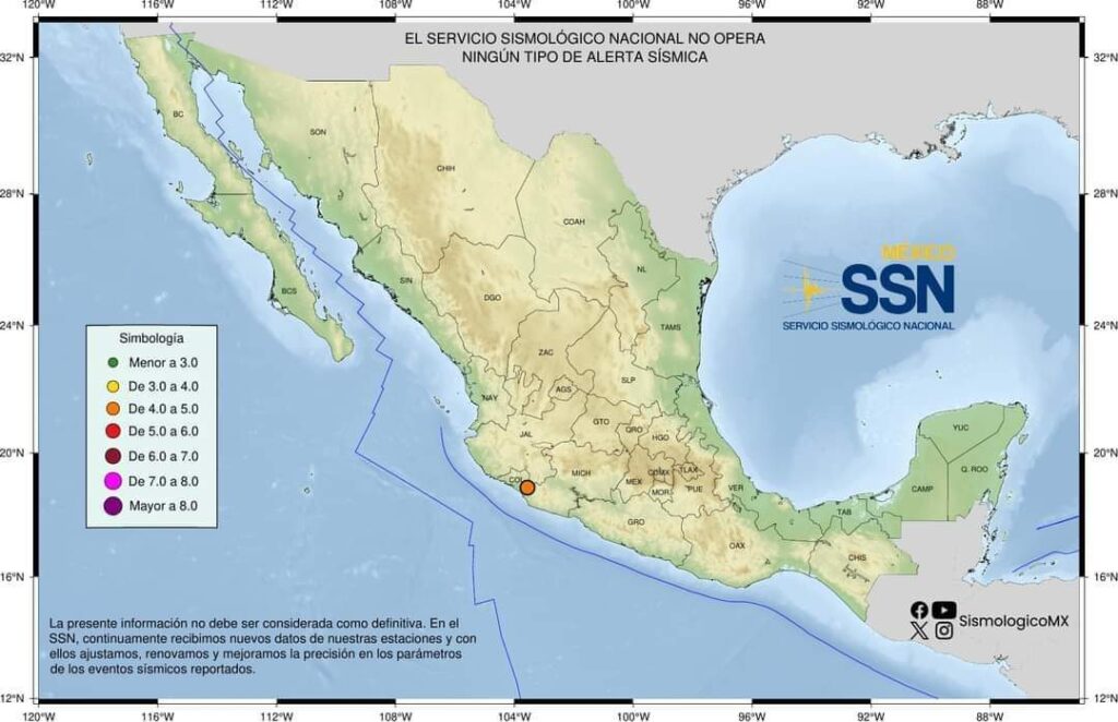 Sismo en Colima