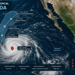 La tormenta tropical Amanda mantiene una trayectoria sobre aguas abiertas