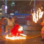 La “danza de falda de fuego” terminó en accidente en Jiangsu
